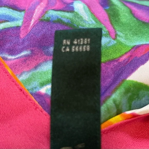 Lauren Ralph Lauren Drop Waist Sleeveless DBL Vneck Flowy Floral Dress Size 4 - Picture 9 of 14